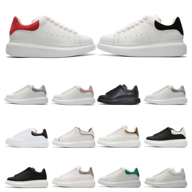 

Designer Oversized Platform Sneakers Mc Queens Casual Shoes White Black Leather Luxury Velvet Suede Womens Espadrilles Trainers mens women Flats Trainers