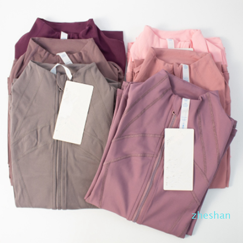 Align LU-07 Veste de yoga à manches longues pour femme Couleur unie Nude Sports Façonner la taille Serré Fitness Lâche Jogging Sportswear Femme H