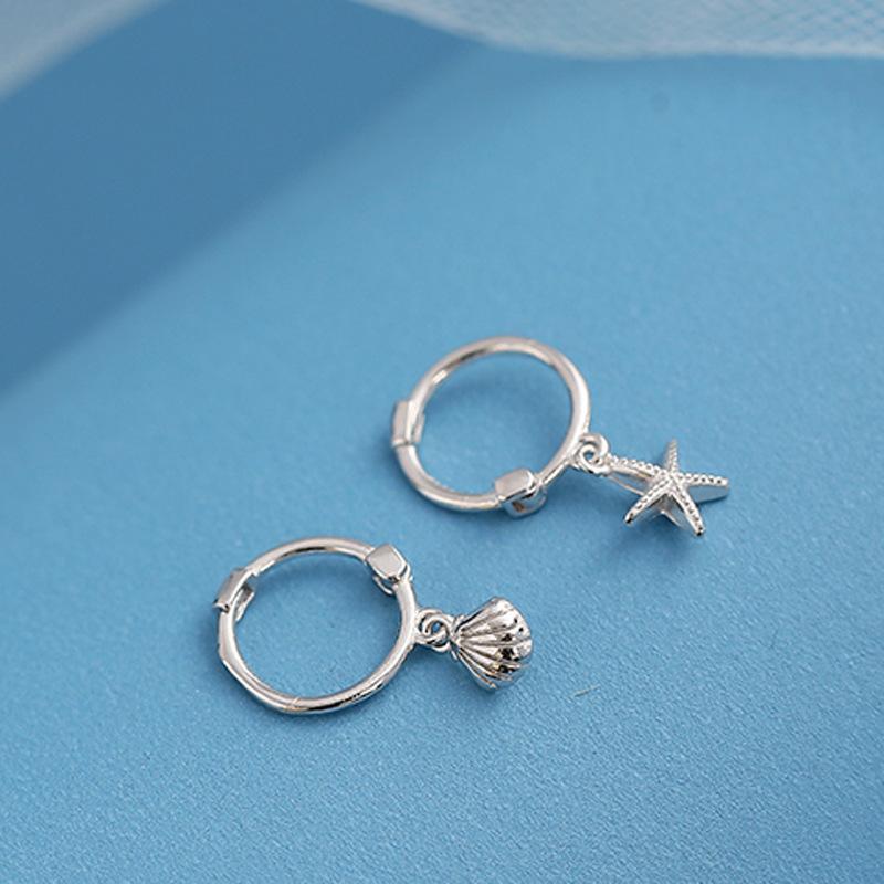 

Hoop & Huggie Starfish Shell Earrings For Women Pendant Korean Simple Vintage Fashion Teens Wedding Gifts Girls Jewelry BOYULIGEHoop