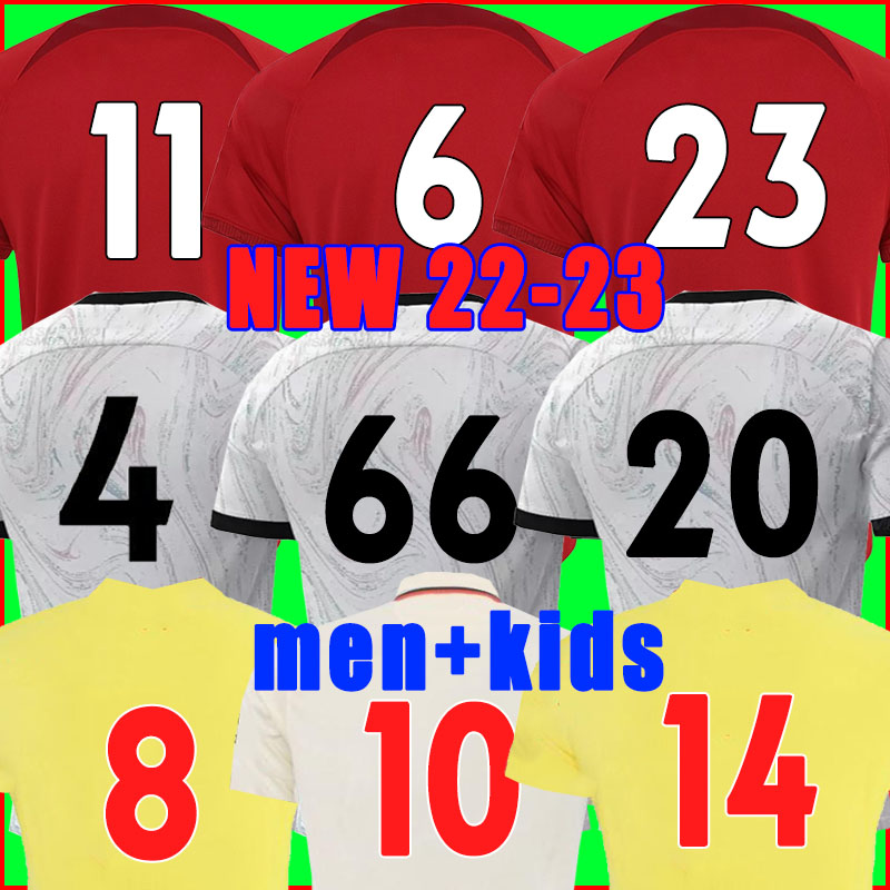 

21 22 23 season home away 3rd RED YELLOW soccer jerseys 2022 2021 2023 Mohamed Diogo Luis DIaz football shirts men kids kits uniforms, 22/23 home men jersey