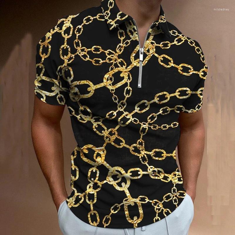 

Men' Polos Men' Golf Shirts Summer Short Sleeve Zip Lapel Top Casual Slim Trendy High Quality Cotton T-Shirts 2022 ClothingMen' Mild2, Picture color