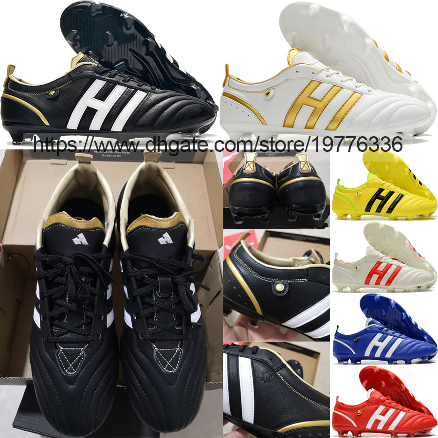 

send with bag Football Boots Adipure FG Firm Ground Soccer Cleats For Mens Black White Gold Red Blue Yellow Soft Leather Comfortable Ankle Football Shoes US6.5-11.5