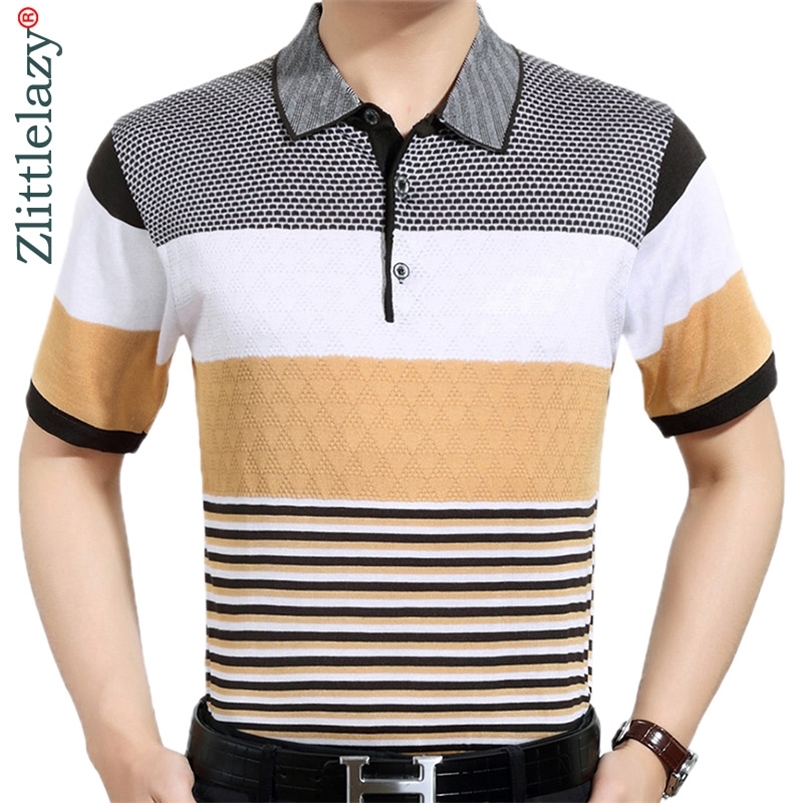 

Brand Casual Summer Striped Short Sleeve Polo Shirt Men Poloshirt Jersey Luxury Mens Polos Tee Shirts Dress Fashions 41616 220418, Gray