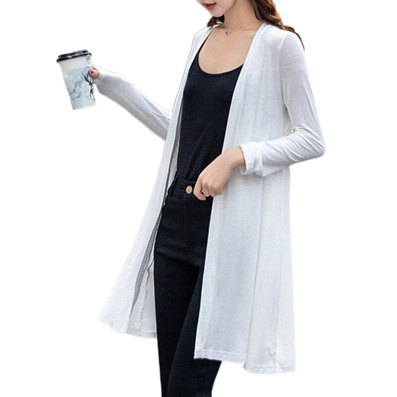 Veste pour femmes Street quotidienne sortant du manteau régulier de printemps en été régulier veste décontractée respirante à manches longues cou