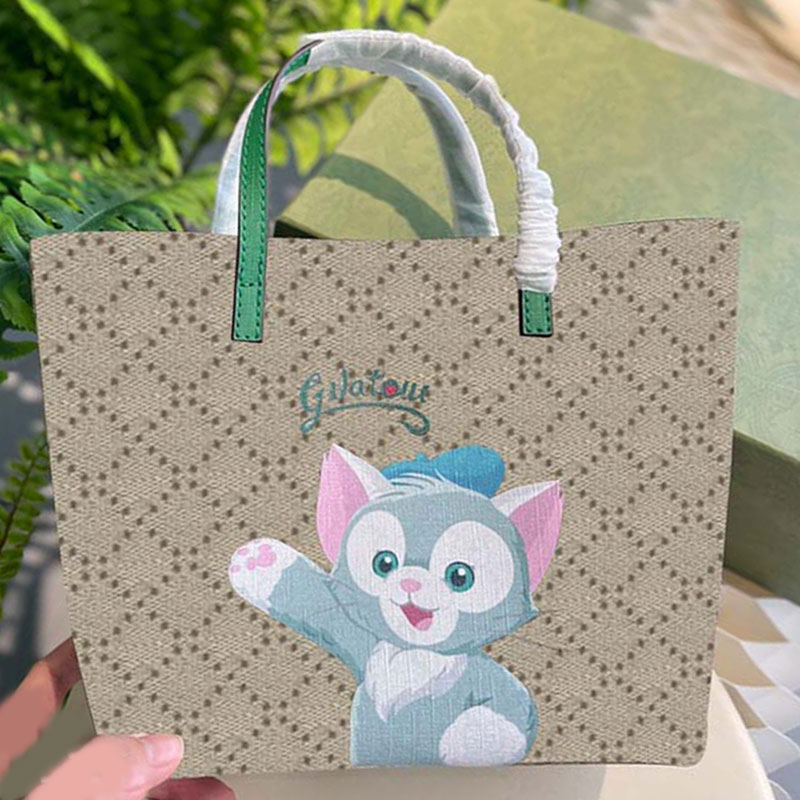 

Spray Painted Shopping Bag Canvas Tote Bag Animal Printing Handbag Letter Appliques Thread Large Capacity Vegetable Basket Top Quality Mommy Satchels Purse, Color1