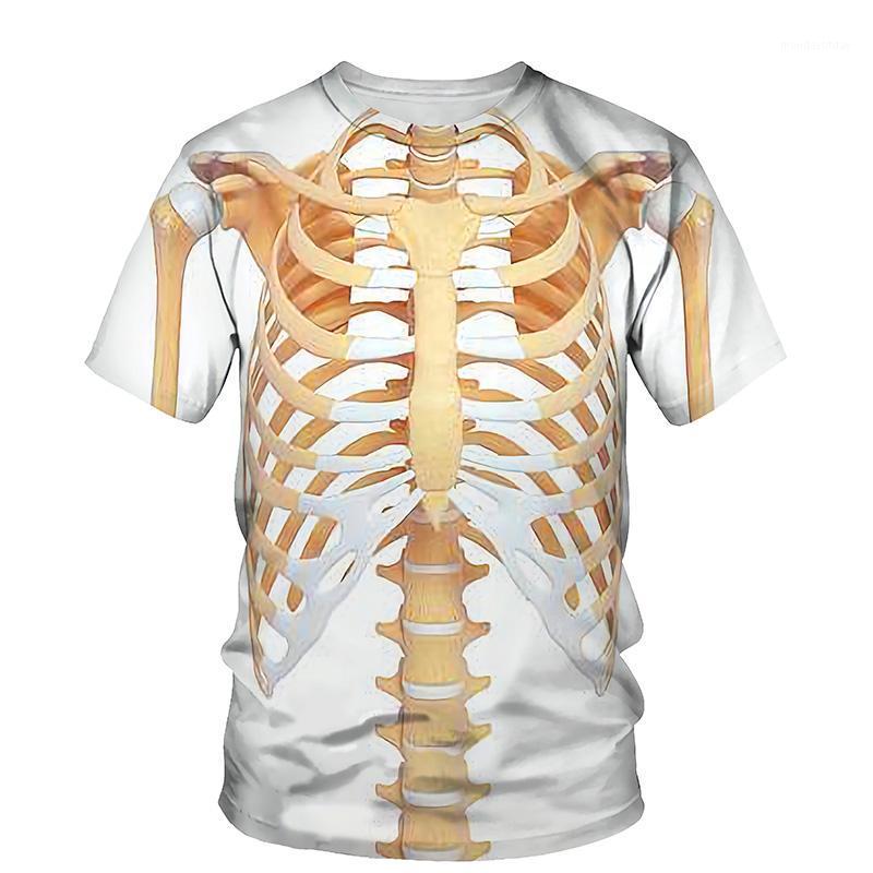 

Men' T-Shirts 3D Human Bones Print T-shirt Men 2022 Summer O Neck Short Sleeve Tees Tops Funny Outfit Style Male Clothes Casual