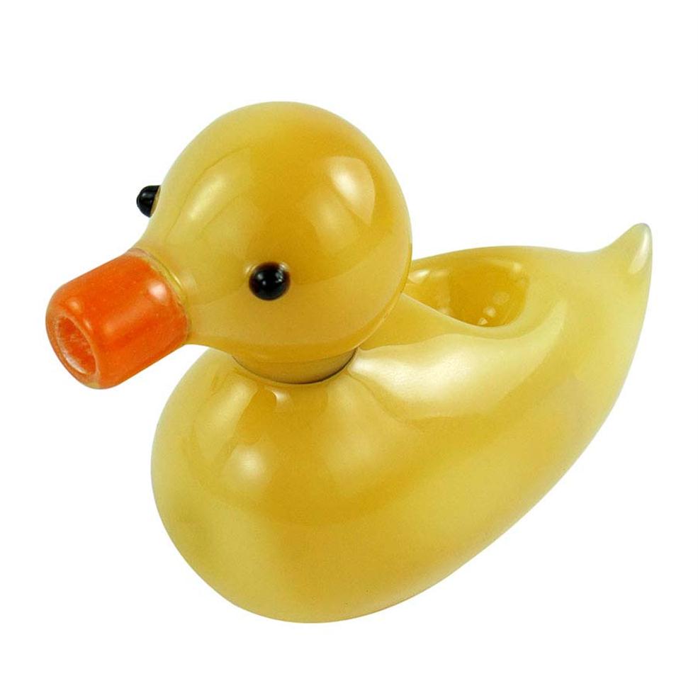 

small yellow duck cute design glass smoking pipe water bong pipes bubbler d213x