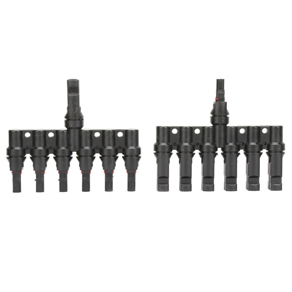 1 pair MC4 6T Seven-Way MC4 Solar Panel Connector Six in one Male Female Adapter-image-787973871