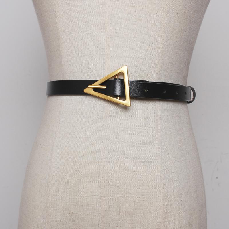Ceintures Triangle Boucle En Métal Ceinture Dames Designer De Mode Jeans Robe Manteau Tunique Ceinture En Cuir Mince CeintureCeintures CeinturesC