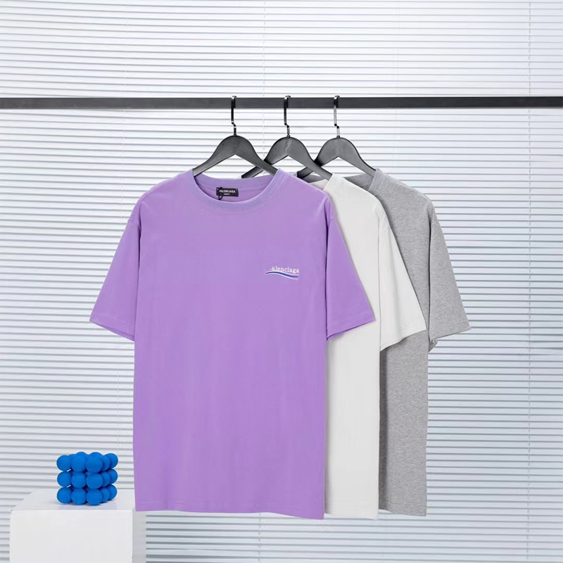 

Paris Cola Wave embroidered letter T-shirt 22SS Summer new men's and women's casual loose short sleeve T-shirt, Gray