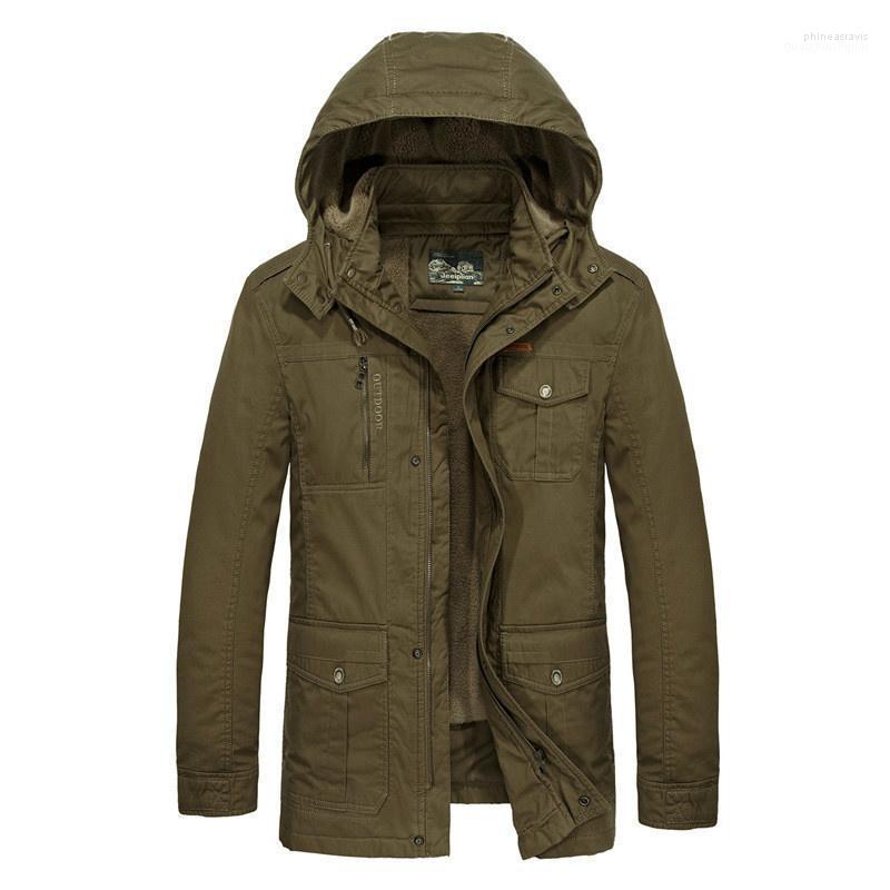 

Men's Down & Parkas Liner Detachable Winter Jacket Men Outwear Windproof Mens Wool Hooded Coat Male Thick Warm Multi-pocket Parka L-5XL Phin, Dark blue