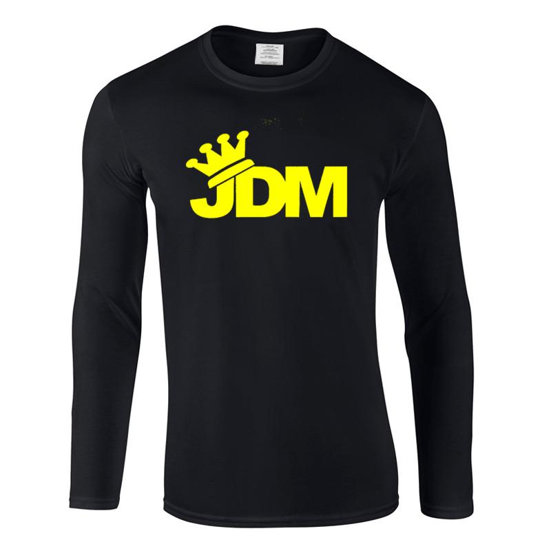 

Men's T-Shirts Custom Made Japn JdM Cotton T Shirt Men Classical Comfortable Autumn T-shirt Long Sleeve Fashion Fitness Basic UndershirtMen', Black