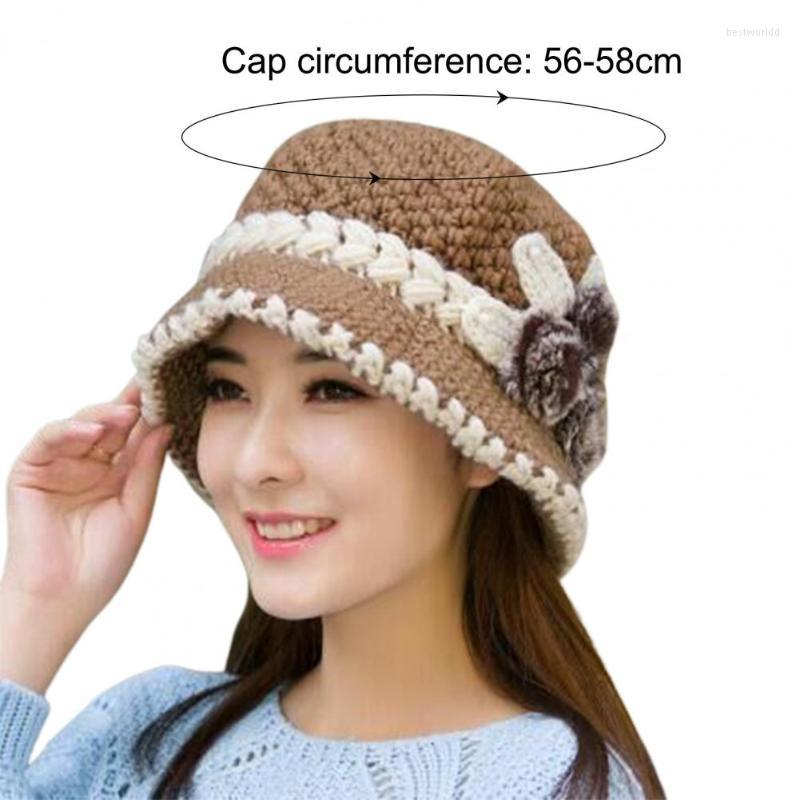 

Visors Great Knitted Hat Windproof Super Soft 6 Colors Women Winter Warm Cap Ear Protection HatVisors, Pink