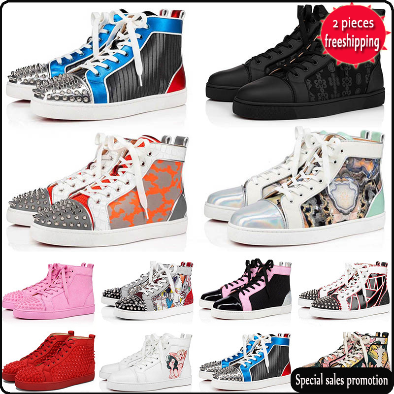 

with box 2022 red bottoms shoes for mens womens size 5-13 designer platform flat casual shoe fashion luxurys loafers trainers sneakers EUR, 17