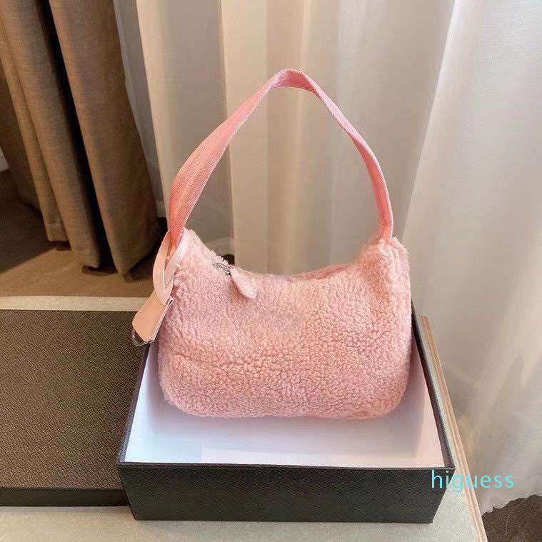 

Designer- Ladies Plush bag handbag Women fashion mother handbags totes shoulder bags wallet crossbody Leather purse Artwork