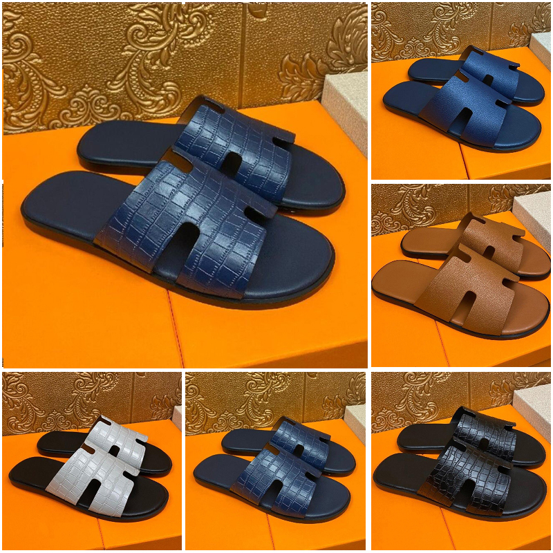 

men sandals summer flat shoes Genuine leather fashion beach Mens slippers Flat Slipper outdoor beach Flip Flops For male Oran Sandal, #15