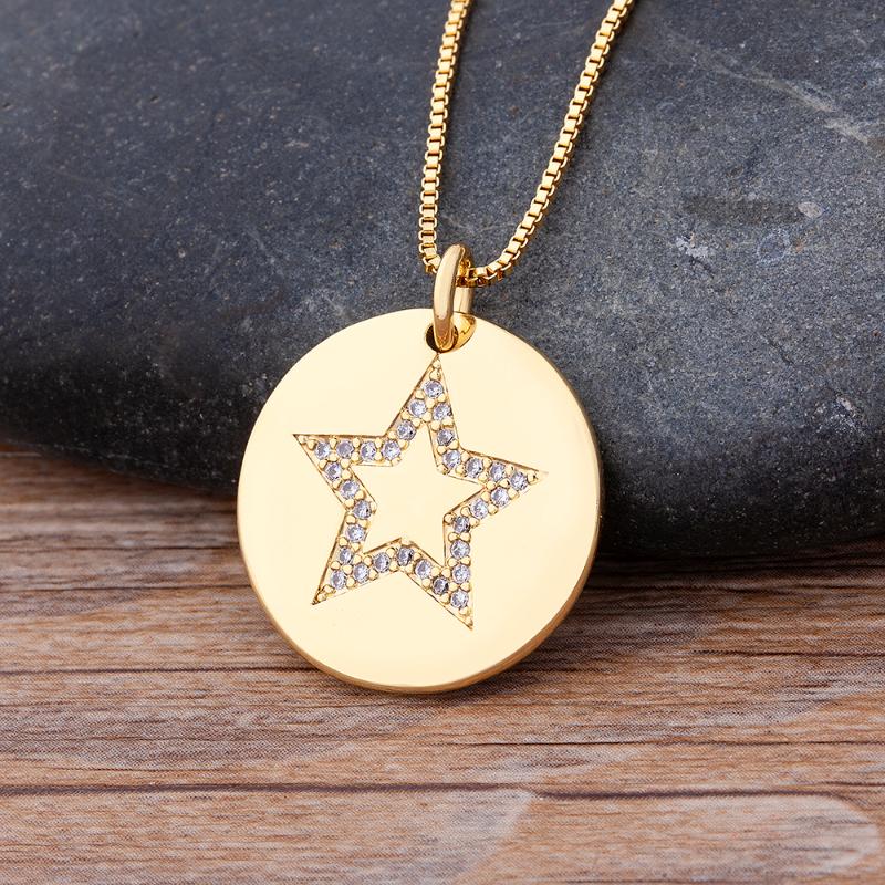 

Pendant Necklaces Arrival Shining Zircon Star Necklace For Women Simple Design Temperament Light Luxury Accessories Fine Jewelry GiftsPendan