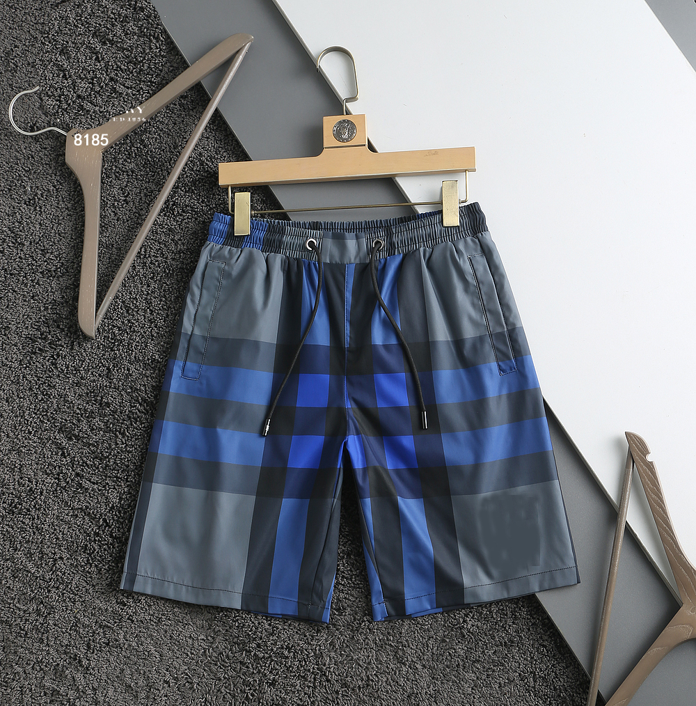 

Summer men's shorts Men's beach pants Casual fashion five stripes drawstring plaid sweatpants, Customize