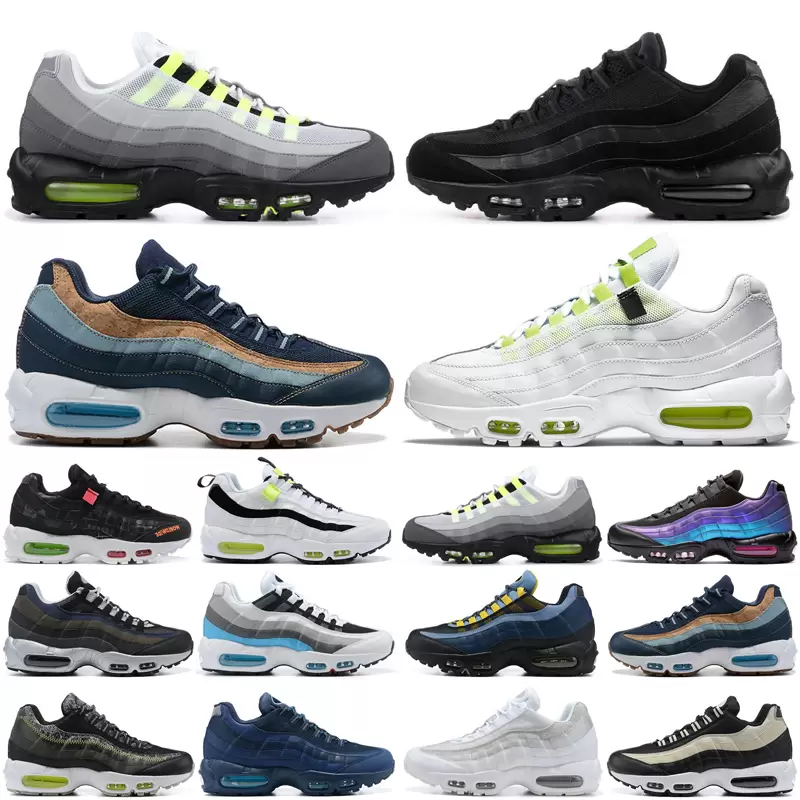 

Classic 95 Mens Running SHOES Dark Army Greedy Chlorine Navy Blue Neon 95s Airs Triple Black Reflective Volt White Total Orange Grape Safari Designer Sneakers, Pay for box