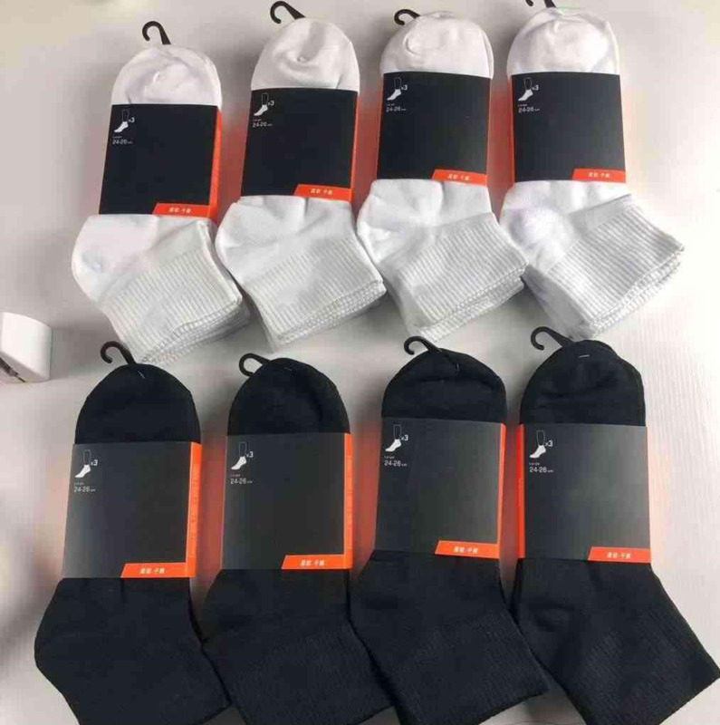 

Classic Mixing Women Men High Cotton Quality All-match Black Socks Letter Breathable Mens And Wholesale Ankle Football Basketball Sport Abmc, White