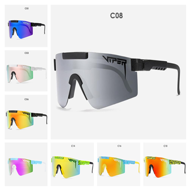 

2022 Hot Sell Pit Viper Original Sport google TR90 Polarized Sunglasses for men/women Outdoor windproof eyewear 100% UV Mirrored lens gifts
