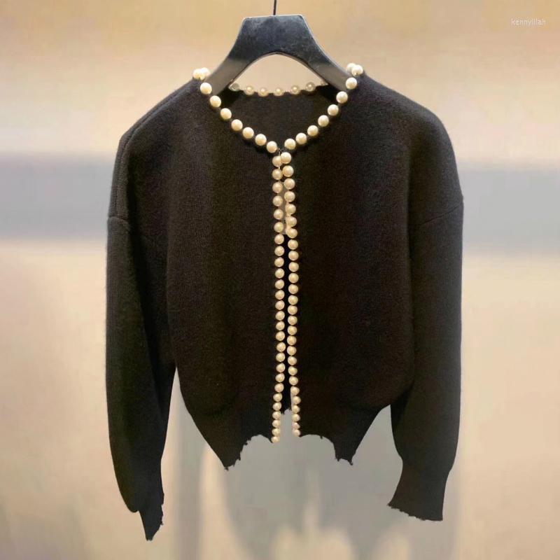 

Women's Sweaters 2022 Women Pearl Sweater Casual V-neck Long Sleeve Fashion Beaded Decoration Elegant Knit Cardigan Female Kenn22, Sw19781-1