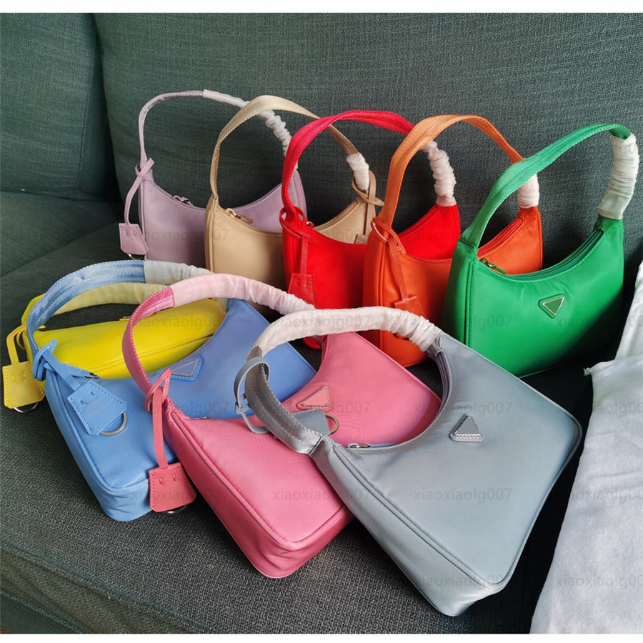 

2021 Top quality 9 colors Re-edition Underarm bag 2000 Nylon leather Shoulder bags Women Crossbody messenger Handbag wholesale, Original box
