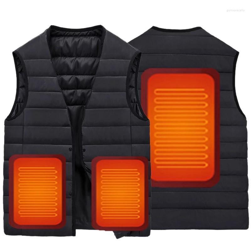 

Men's Vests Outdoor Infrared USB Electric Heating Vest Winter Men Women Heated Self Warm Jackets Hiking Hunt Fishing Jacket Coat Guin22, Black