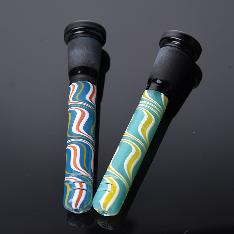 

Color pattern glass downstems insert rod filter nozzle pot Bong hookah accessories diffuser dab rig Down stem with high quality size 2.5 to 6.5inches