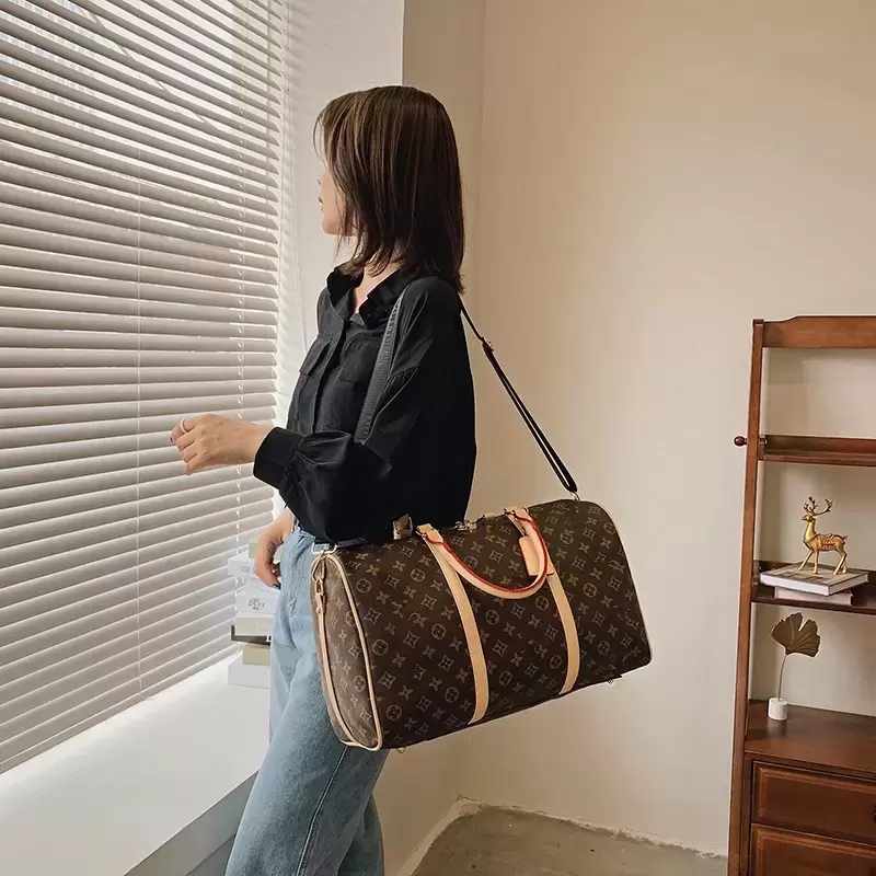 

high quality Double G duffle bag Duffel Bags luggages Travelling handBags Women large capacity luggage bag baggage waterproof handbag Casual Travel SIZE 55CM, 1-old flower