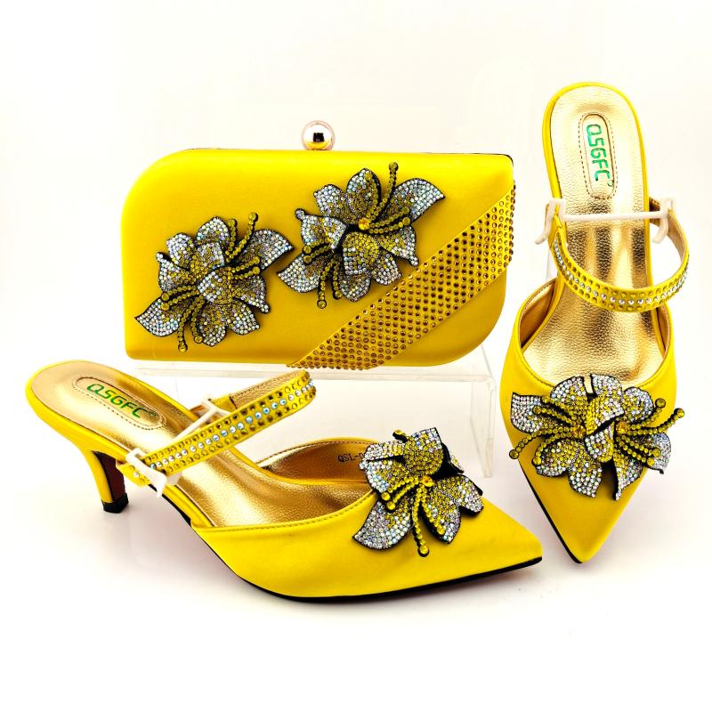 

Dress Shoes Doershow Italian Shoe And Bag Set In Italy Yellow Color With Matching Bags! HGO1-16, Black