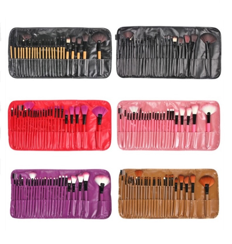 

Makeup Brush set 32 pcs Professional Full Cosmetic Foundation Eye shadow Lip Powder Make Up Brushes Tools with Cases bag