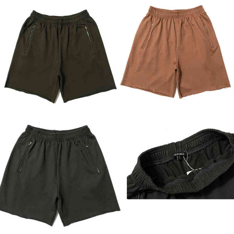 

2019 Season 6 Solid Color Summer Men Shorts Streetwear Men Cotton Casual Shorts CalabasasT220721