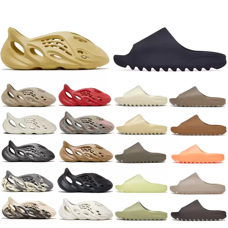 

2022 Foam Sandals Slides Runner Slippers Men Womenbone Resin Desert Sand runner Ararat Rubber Summer Brown Flat, Navy