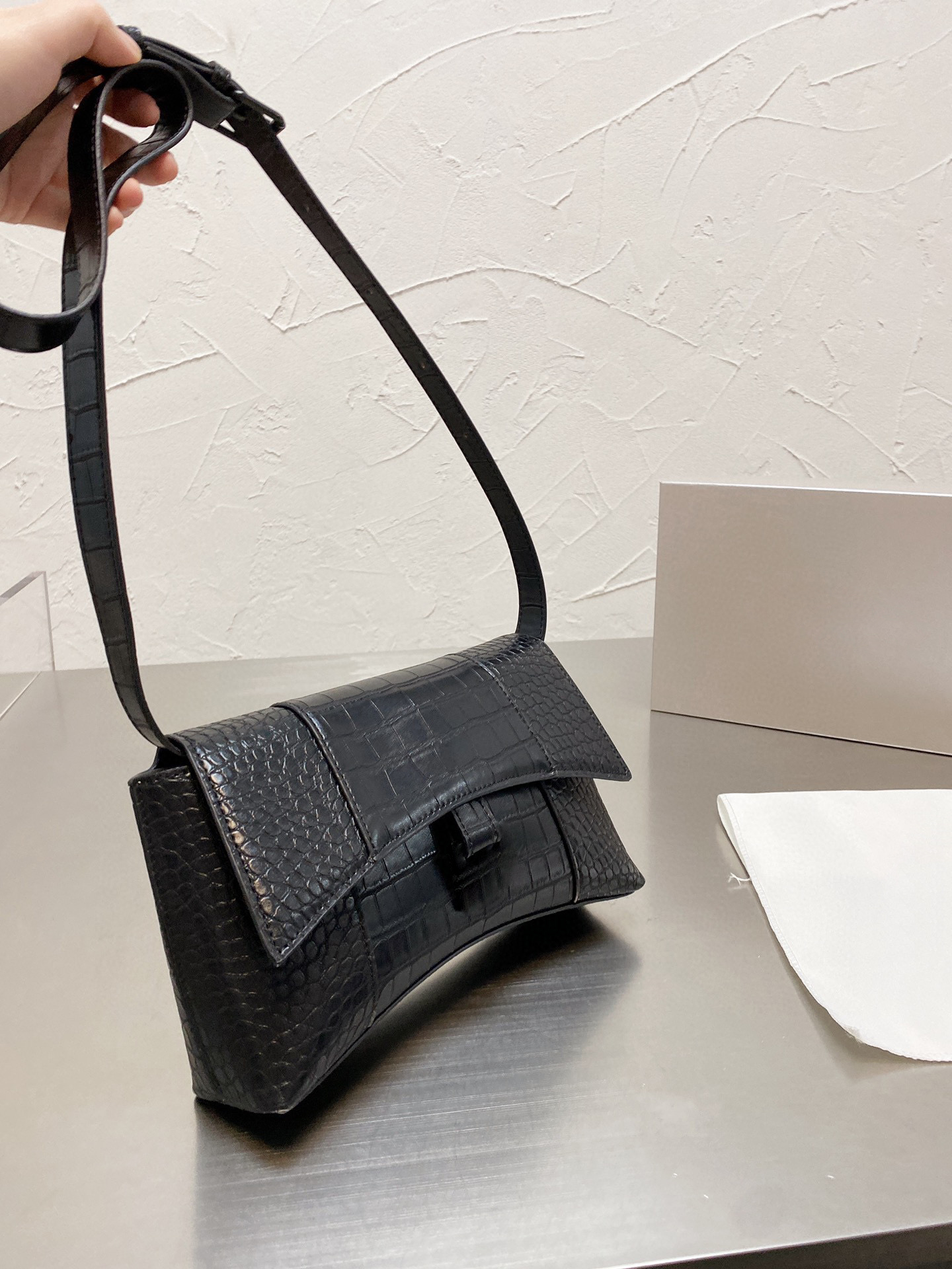 

Shoulder Handbag Half Moon Bag Lady Crossbody Purse Metallic Totes Hasp Plain Chain Letters Alligator Crocodile Wallet Women Luxury Designers Bags men Handbags, 0.01