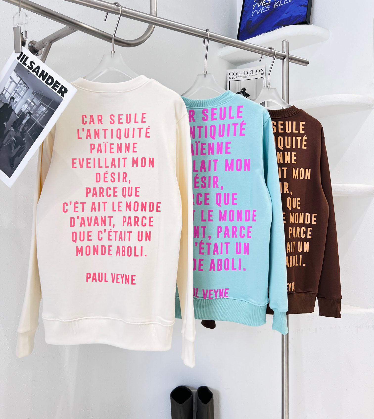 

New AOP jacquard letter knitted sweater in autumn / winter 2022acquard knitting machine e Custom jnlarged detail crew neck cotton rgffeffE5hD, Multi