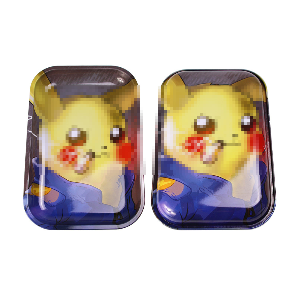 

HOT SELL Smoking Rolling Tray Cartoon Tinplate Trays 288mm x 188mm MetalTray Metal Storage Tobacco Brass Plate Herb Handroller for smoking pipes