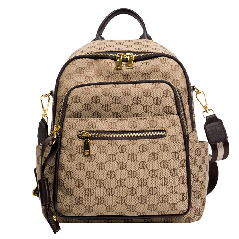 

2022 Fashion Women Backpack High Quality Leather Backpacks School Bag Large Capacity Knapsack Travel Lady Backpack, 209 coffee
