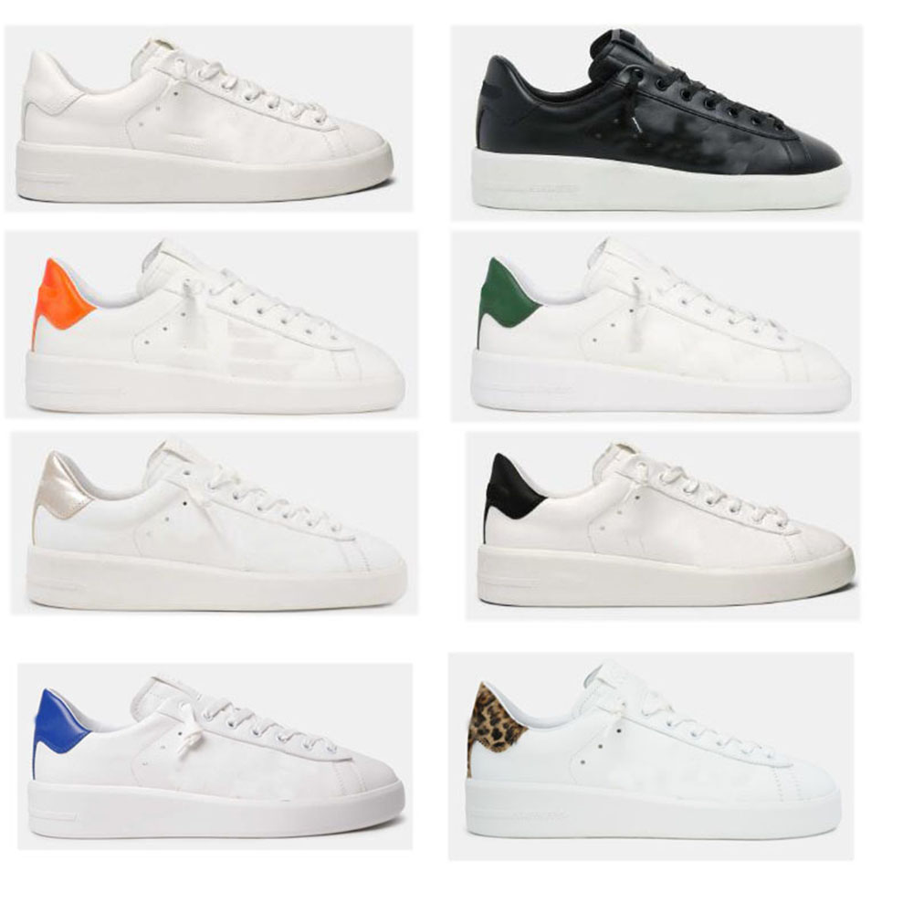 

Deluxe Brand Pure Luxurys Designers Shoes For Golden Classic White Do-old Dirty With Glitter Shearling Sneakers White Leather Man Women leopard Snakeskin, 15