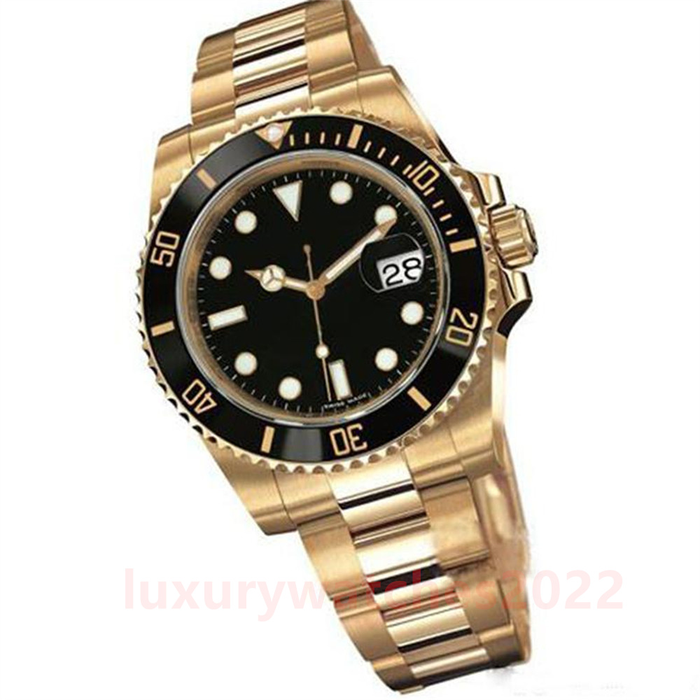 

Designer Watch 40mm 18k Gold Asia 2813 Movement Mechanical Stainless Steel Automatic Sapphire Crystal Glass Mens Sports 116610 Wristwatches