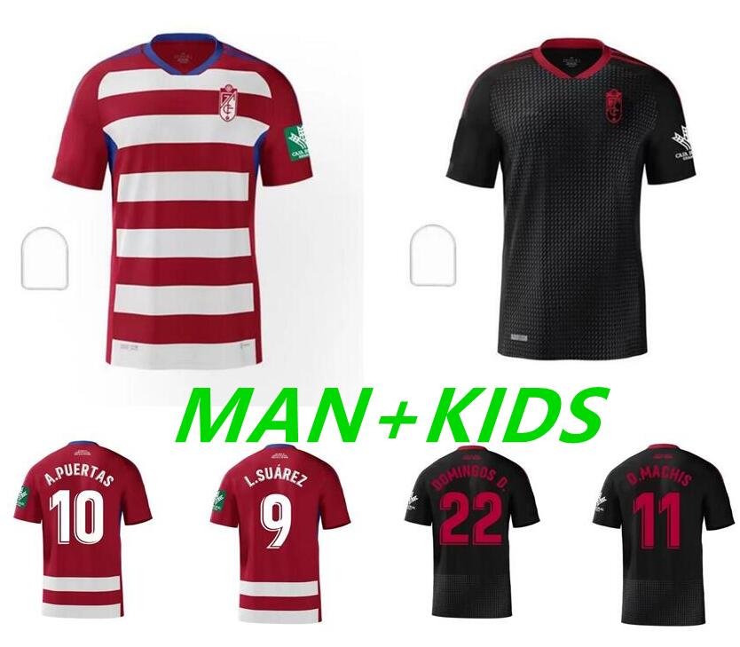 

camiseta Granada CF soccer jerseys 22 23 A.PUERTAS L.SUAREZ D.MACHIS Granada football shirts adult and kids kit .AREZO VALLEJO Duarte ARIAS SORO jersey 2022 2023, Kids size