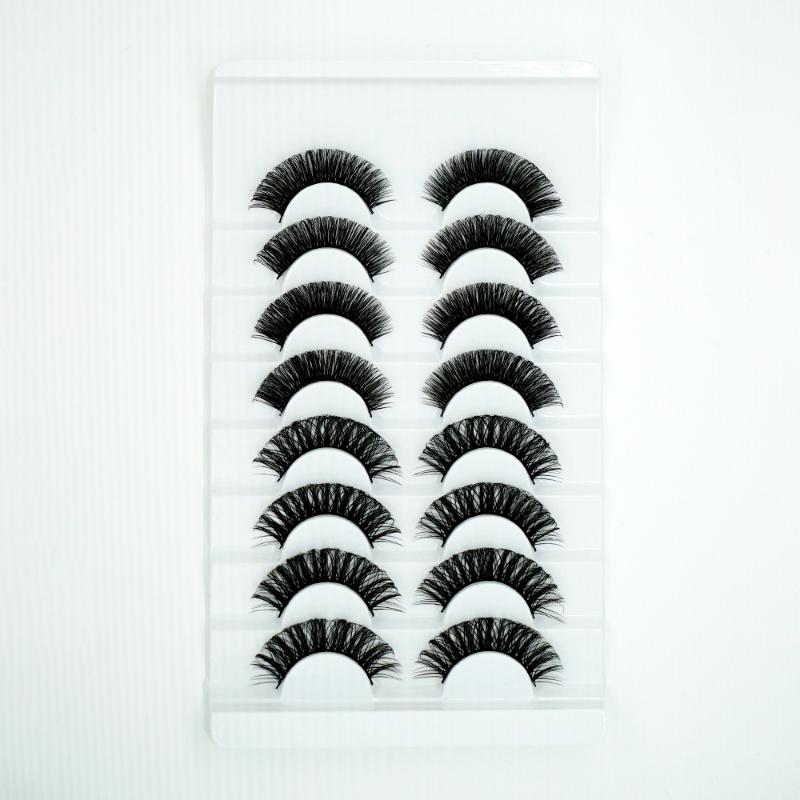 

False Eyelashes Lashes 8 Pairs 5D Faux Mink Thick Long Dramatic Volume Soft Eyelash Extension Reusable Cruelty-free Makeup KitFalse
