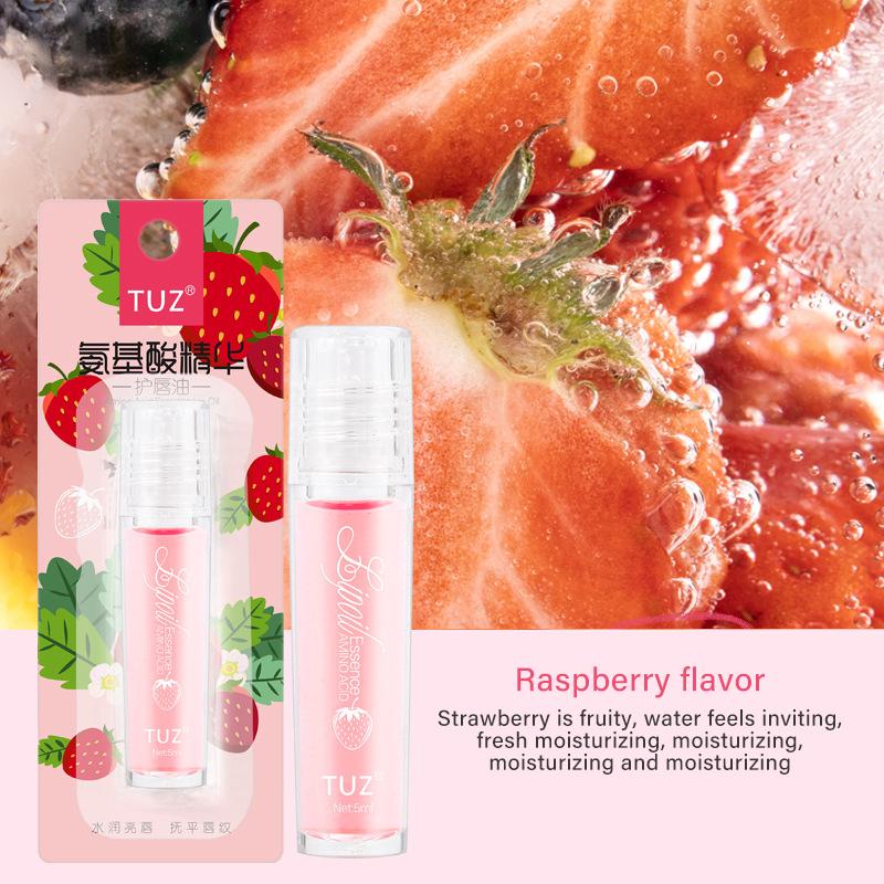 

Lip Gloss Mirrored Water Transparent Fruits Flavor Jelly Glass Glaze Oil 4 Colors Liquid Lipstick Moisturizing Maquiagem, 01 strawberry