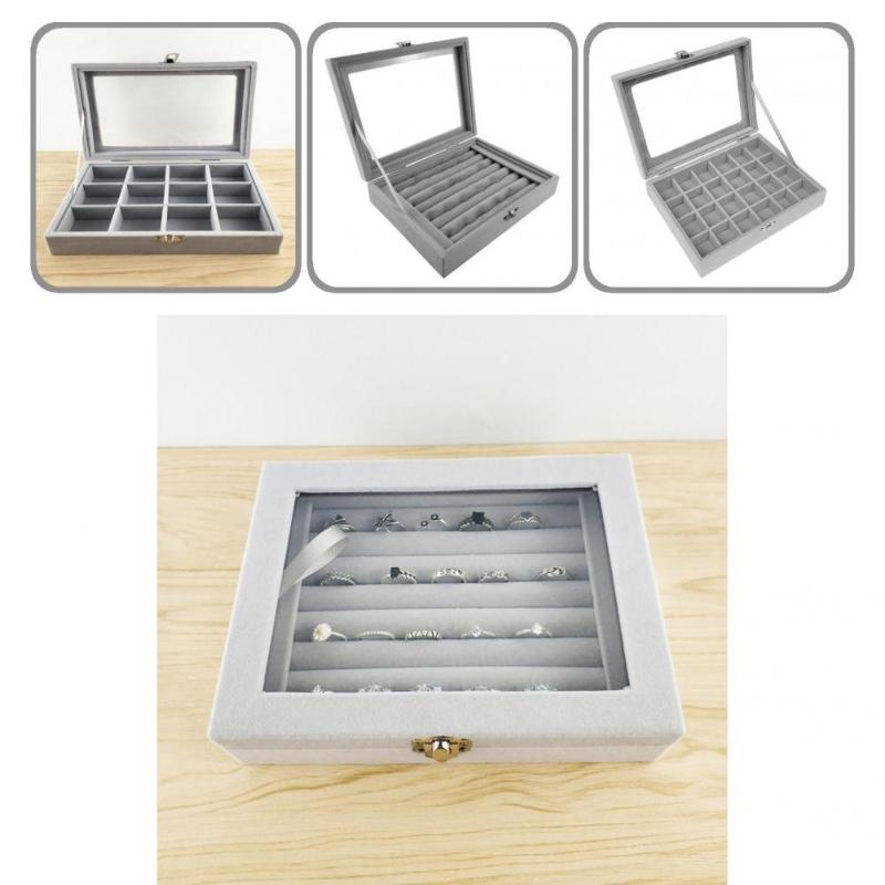 

Dangle & Chandelier Earring Organizer Protective Clear Lid Easy To Storage Ring Jewellery Case Holder For Home