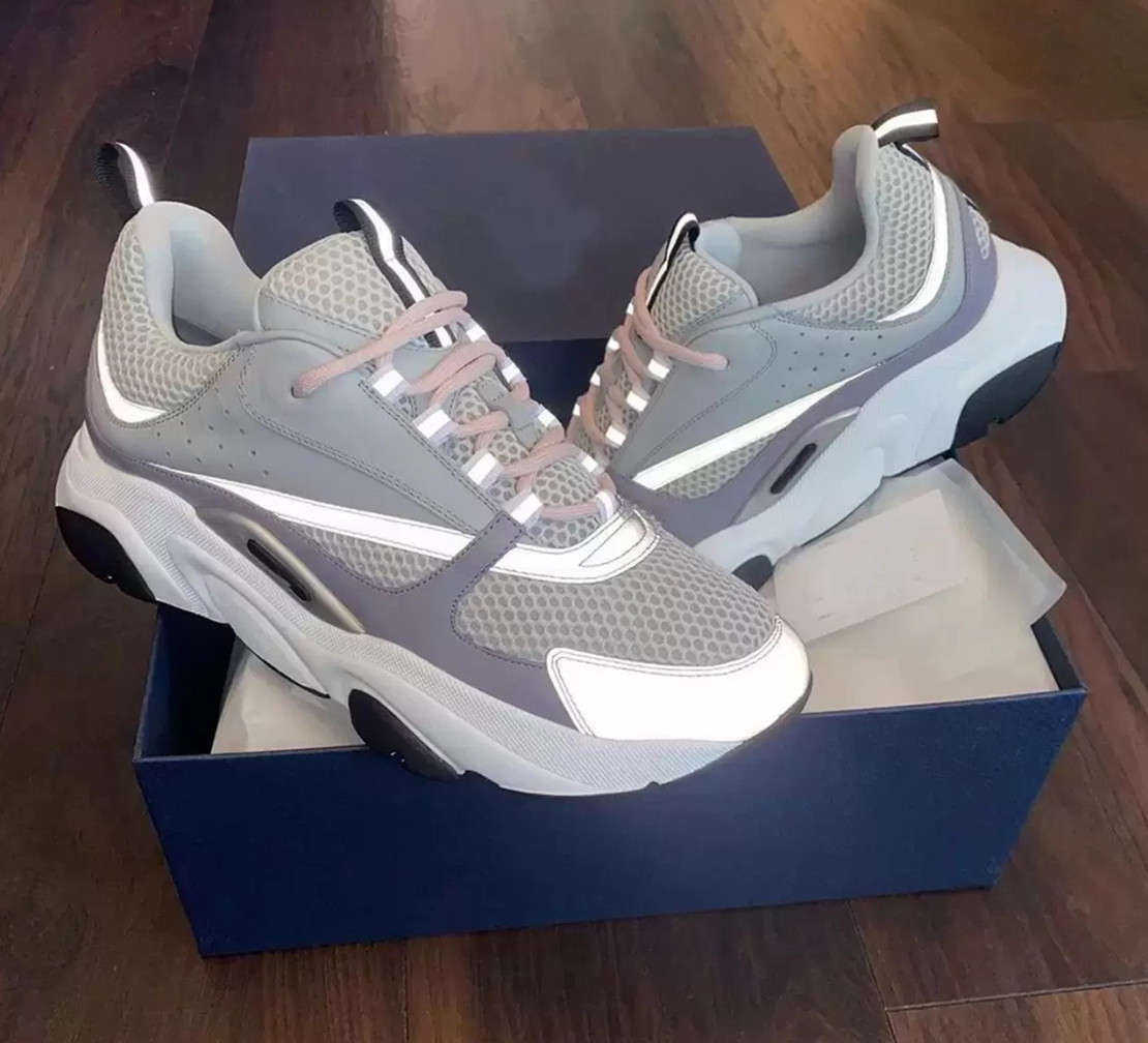 

Top Casual-stylish Sports Shoes B22 Reflective Sneakers Mesh & Leather Sole Skateboard Walking Top Luxury Brands Tech Fabrics Wholesale Fashion Trainers EU38-47, 20