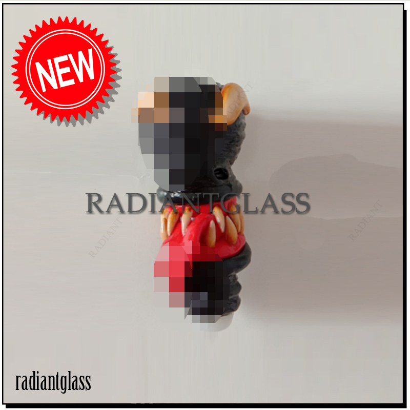 

10cm Smoking Hand Glass Pipe Cute Hand made animal spoon Tobacco Herb pipes