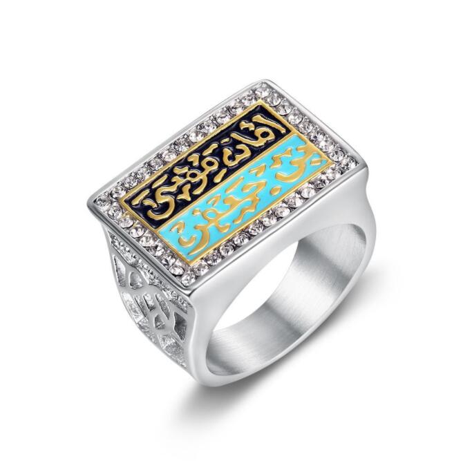 

Hip Hop Rock Ring Men Antique Jewelry Shining Zircon Ring Party Accessory Birthday