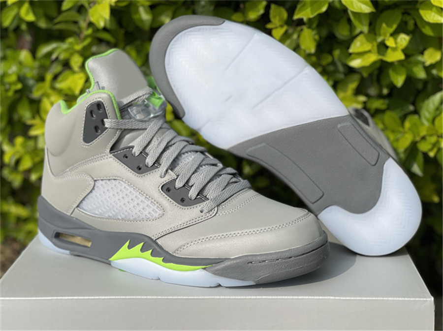 

2022 Release Athletic 5 Shoes Silver Green Bean Flint Grey 5 Mens Outdoor Sports Sneakers With Original Box 40-47.5, Customize