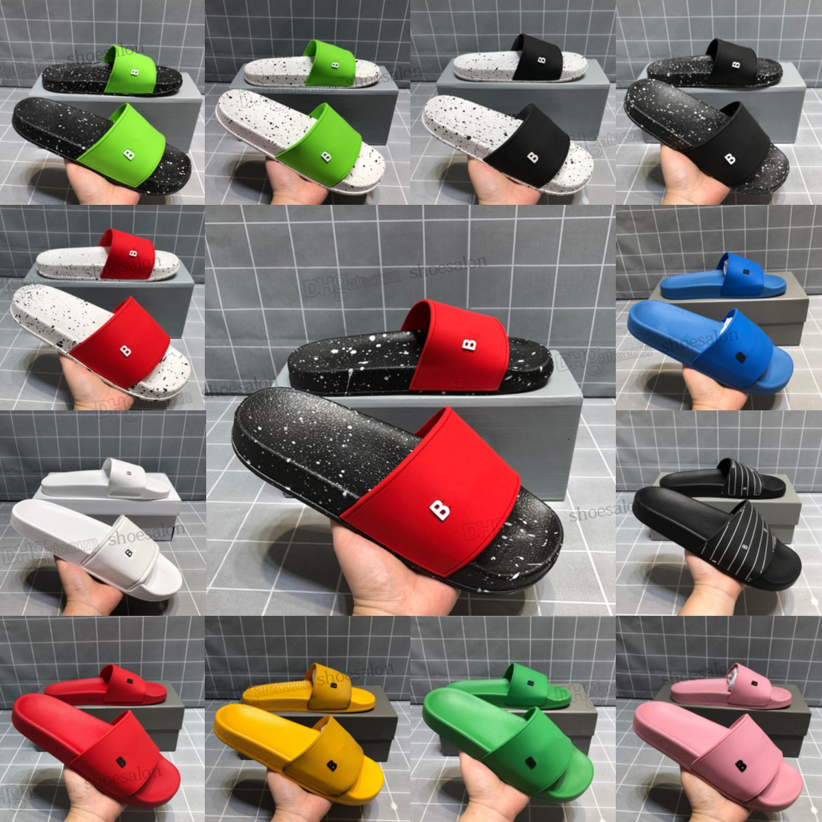 

2022 Paris Sliders Mens Womens Summer Sandals Beach Slippers Ladies Flip Flops b Loafers Black Outdoor Home Slides Chaussures Shoes size 36-45, Shoesalon