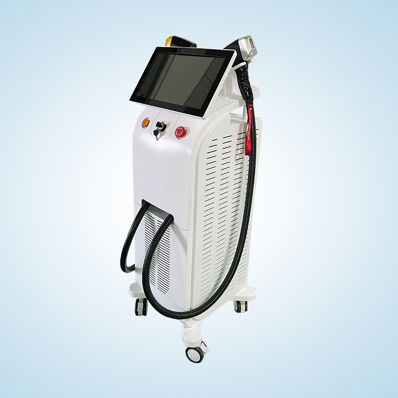 

The New Double Handle Diode Laser Hair Removal Machine with beautiful whole sales price for spa clinic use